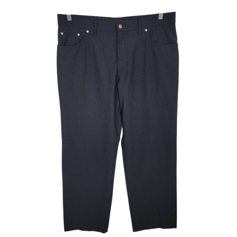 St. Croix Collections Men’s Wool Blend Pants Black Size 38 Made in Italy